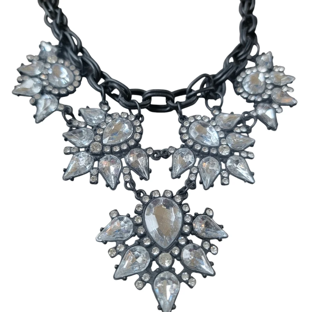 Black Crystal Gothic Necklace